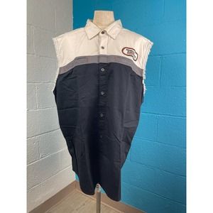 2XL white and black genuine motor clothes Harley Davidson racing vest